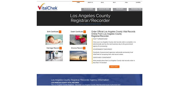 Los Angeles County Registrar-Recorder Website