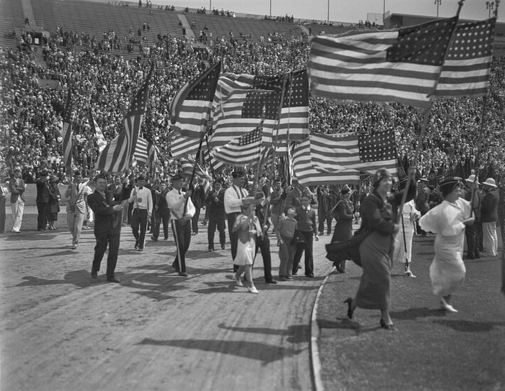 Memorial Day Participants, LA Coliseum, 1935
