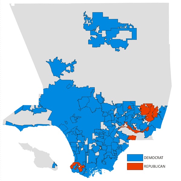 Political Party Registration, Los Angeles County, 2024