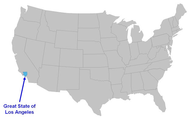 Los Angeles County Among US States